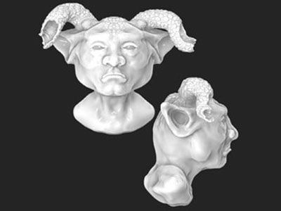 3D rendering of alien head