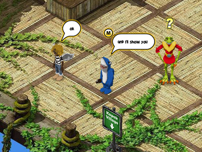 Example of two avatars chatting