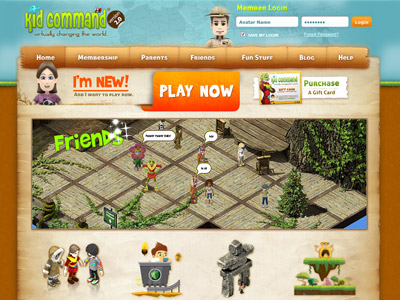 Kid Command landing page