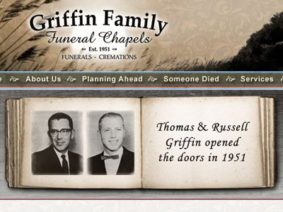 Example of the history of the Griffin family image gallery carousel
