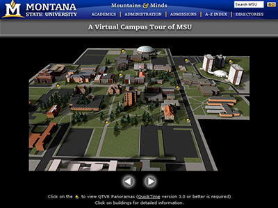 3D map of Montana State University - Bozeman