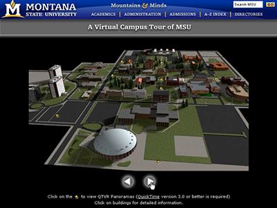 Example of interactive, 3D MSU map