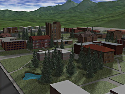 Closer look at 3D MSU campus