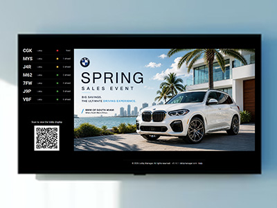 Lobby display and ads